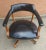 Black Victorian Style Maple, Leather and Brass Nail Studded Leather Office Chair For Sale - Image 8 of 10