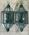 Pair of Vintage Solid Brass & Beveled Glass Wall Lantern - Sconces - Verdigris For Sale - Image 4 of 14