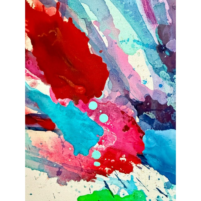 Colorful Abstract Expressionist Painting "Mind on Overdrive " Signed Arlene Carr For Sale In New York - Image 6 of 6
