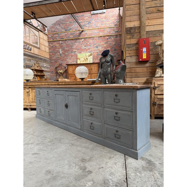 Handcrafted Gray Sideboard, France For Sale - Image 3 of 13