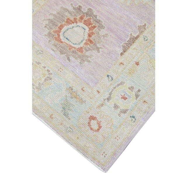 Oriental Hand Knotted Rug Turkish Oushak 3'2" x 6'8" For Sale In Houston - Image 6 of 8