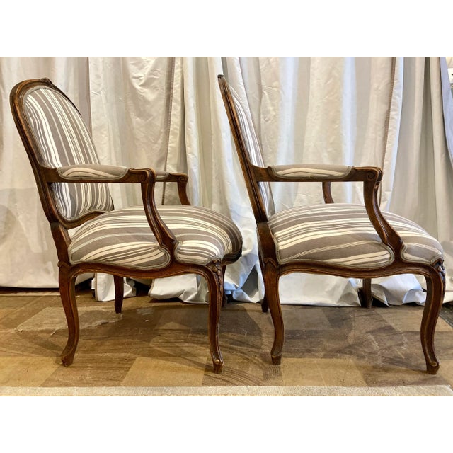 Late 19th Century Louis XV Style Chairs a Pair For Sale - Image 5 of 7