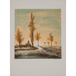 Aimé-Daniel Steinlen, La maison au bord de la rivière, Lithograph For Sale