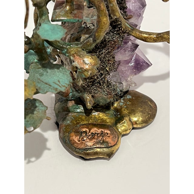 1970s Girl on Bike With Balloon and Amethyst - Mixed Media Sculpture For Sale In Detroit - Image 6 of 10