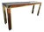 Vintage Mid Century Faux Tortoise Shell Side Console Table & Brass Lined Frame For Sale