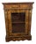Antique Victorian Walnut Marquetry Inlaid Pier Cabinet, 1860 For Sale