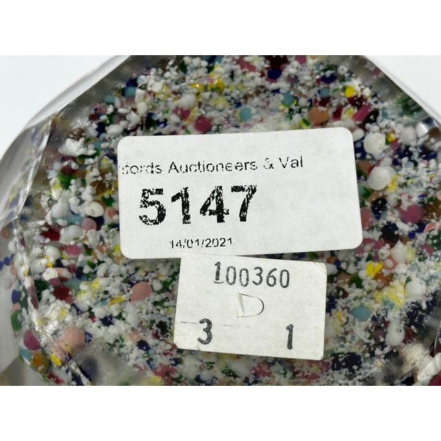 Antique 1850 Traditional Small French Glass Pebble Inclusions Paperweight For Sale - Image 11 of 12