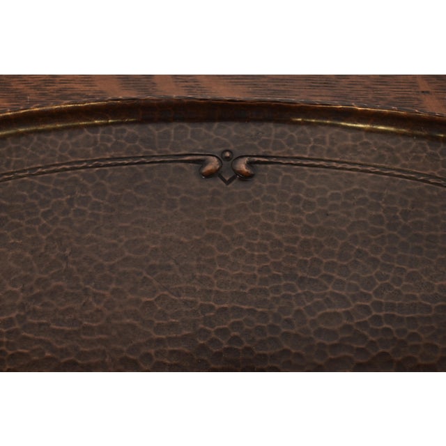 Roycroft Arts & Crafts Hammered Copper Handled Tray For Sale In South Bend - Image 6 of 13
