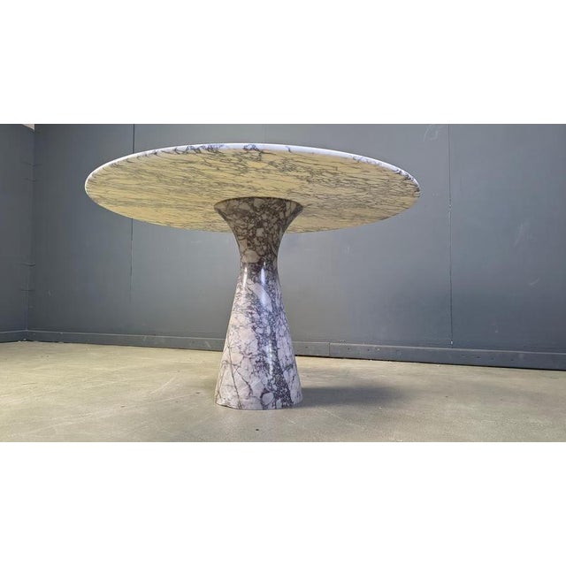 Vintage Round Marble Dining Table, 1970s For Sale - Image 4 of 18