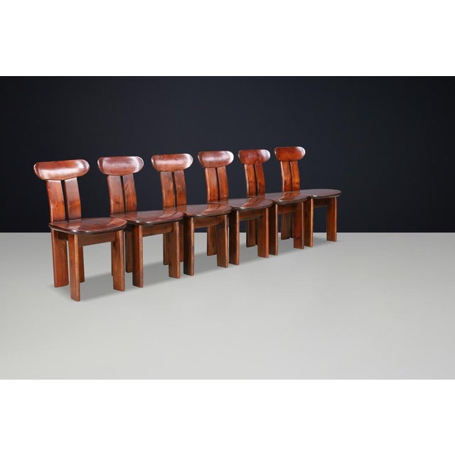 Italian Pine Dining Chairs attributed to Mario Marenco, 1970s, Set of 12 For Sale - Image 10 of 15