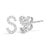 Expertly crafted to symbolize individuality and grace, this exquisite "S" initial stud earring is fashioned from radiant...
