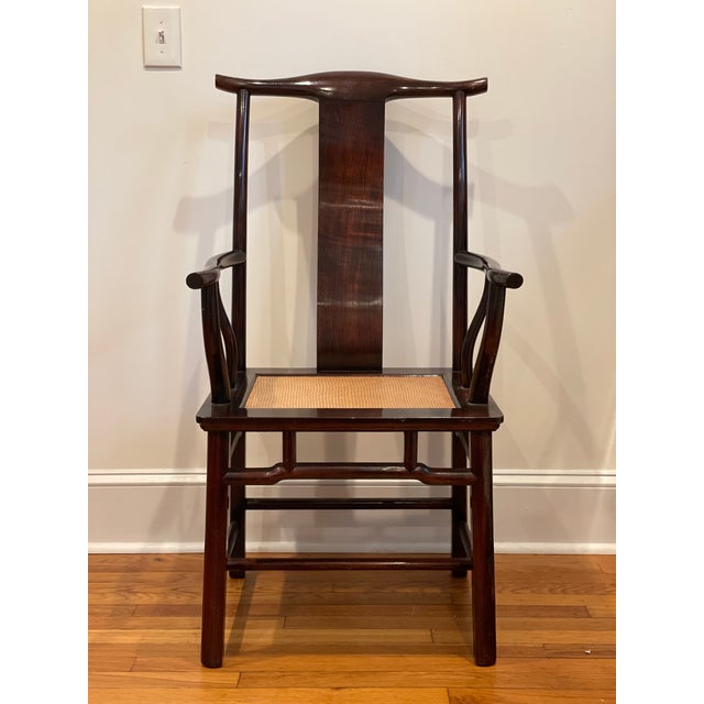 Vintage Asian Chinoiserie Yoke Back Chair For Sale - Image 12 of 12