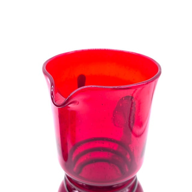Red Glass Juice Service from Sudety Glassworks, 1970s For Sale - Image 9 of 17
