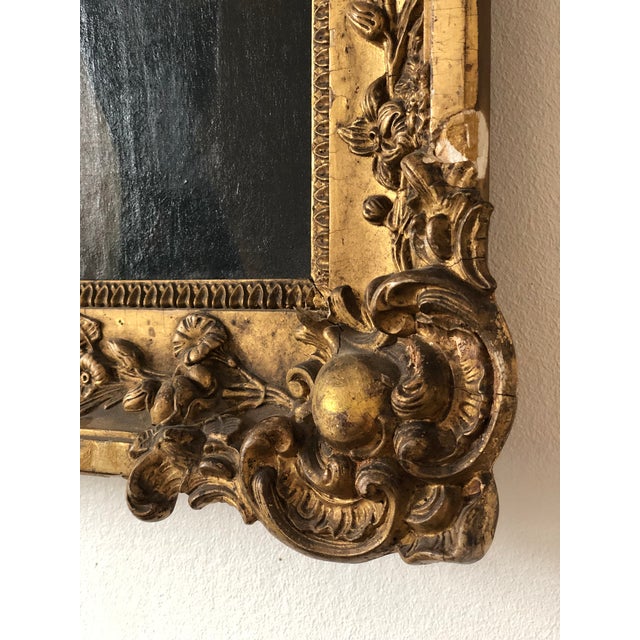 Black Antique Original Gentleman Oil Painting: 19th Century Biedermeier Portrait For Sale - Image 8 of 12