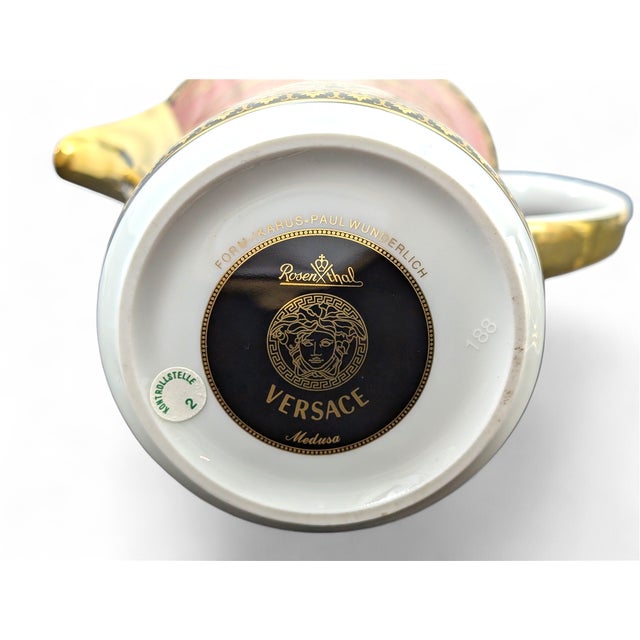 Porcelain Coffee Pot and Milk Jug by Versace for Rosenthal, 1990s, Set of 2 For Sale - Image 11 of 12