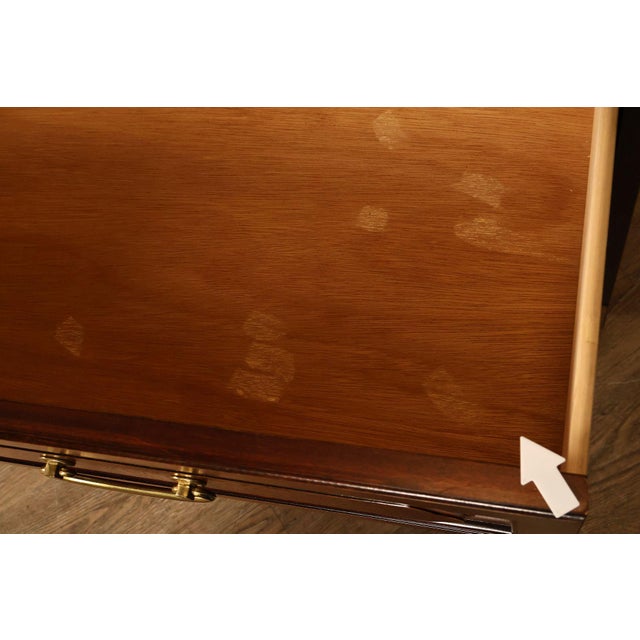 Brown Bernhardt Pair Of Asian Campaign Style Linen Cabinets For Sale - Image 8 of 18