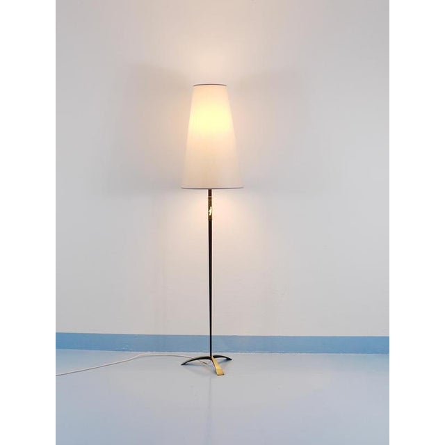 Rupert Nikoll Mid-Century Brass Floor Lamp by Rupert Nikoll for Carl Aubock, Austria, 1950s For Sale - Image 4 of 16