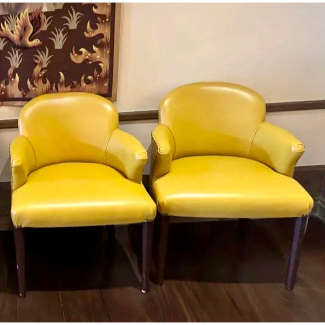 Elegant and timeless set of four Michael Berman Studio dining chairs, sourced from a private Beverly Hills estate. These...