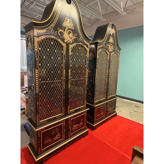 The Rarest of Rare, these Mottled Black Chinoiserie examples of this infamous John Widdicomb Cabinet are the Holy Grail of...