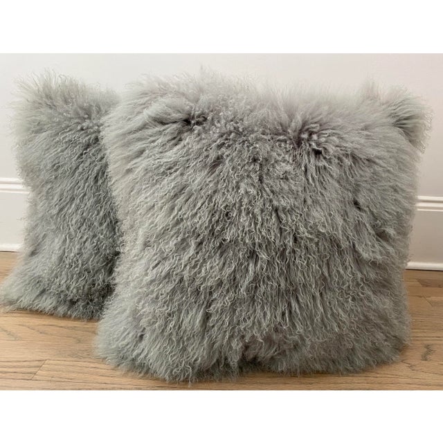 Relax back into these luxuriously fluffy supersized Mongolian lamb fur pillows. Great for your bed,sofa or seat cushions....