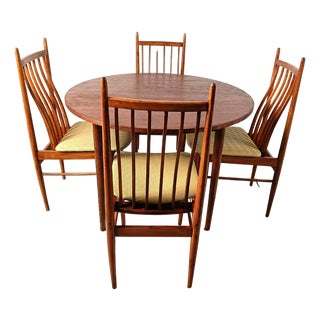 Mid-Century Dining Set by Arne Vodder, Denmark, 1960s, Set of 5 For Sale