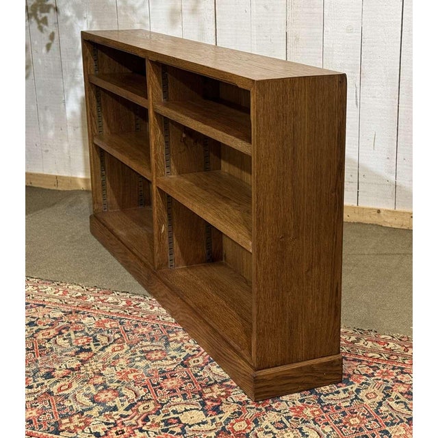 Vintage English Oak Bookcase, 1980s For Sale - Image 11 of 17