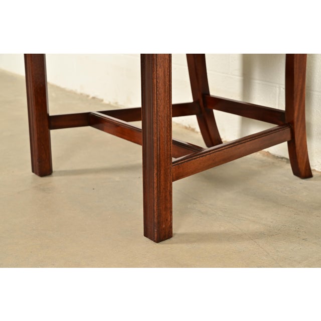 Councill Craftsmen Georgian Carved Mahogany Armchairs, Pair For Sale - Image 10 of 14
