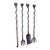 4 Antique Country House Inglenook Fire Tools, English, Companion Set, Victorian For Sale