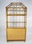 Vintage Rattan and Bamboo Étagère/Display Cabinet With Glass Shelves and Cane Base For Sale - Image 4 of 4