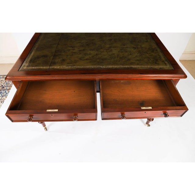 Antique 19th Century Victorian Partners Writing Desk For Sale - Image 9 of 18