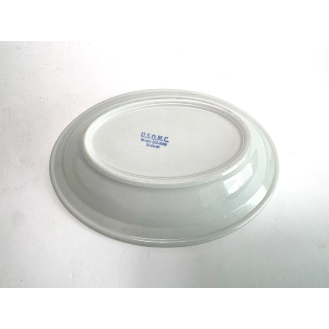 Vintage Large u.s.q.m.c. Ironstone Serving Bowl For Sale In Los Angeles - Image 6 of 6