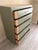 1970s Sage Green Tall Dresser | Organic Modern Chest of Drawers With Natural Wood Accents For Sale - Image 9 of 10