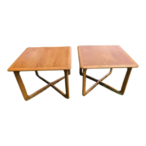 1980s Lane Perception Square Side Tables - a Pair