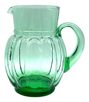 Emerald Green Anchor Hocking Glass Jug, 1930s
