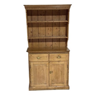 Antique Pine Two Piece Dresser From England For Sale