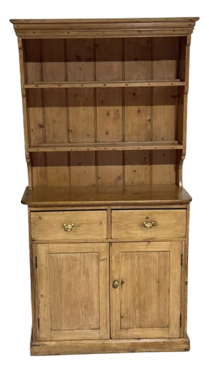 Antique Pine Two Piece Dresser From England
