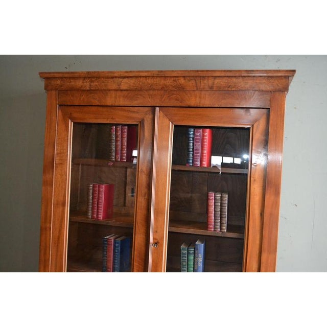 Antique Cherry Wood Bookcase For Sale - Image 3 of 11