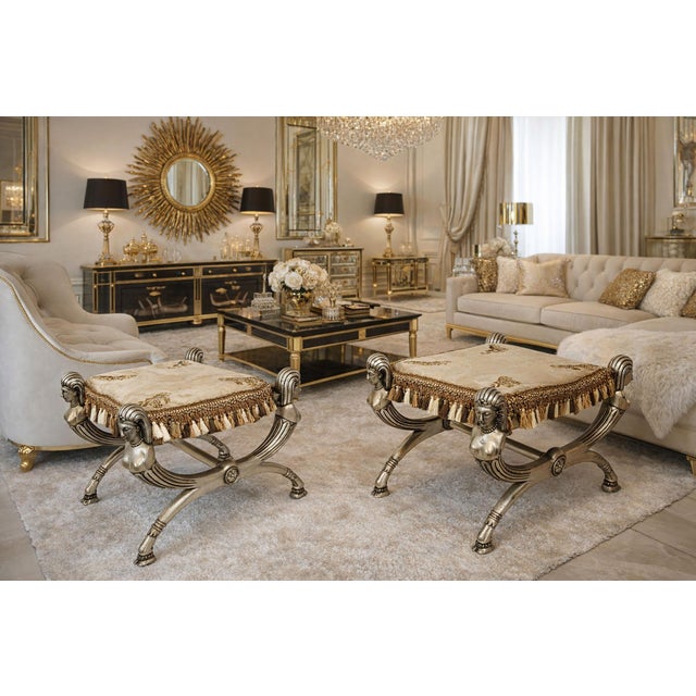 Benches With Upholstered Cushions Pair For Sale - Image 13 of 18