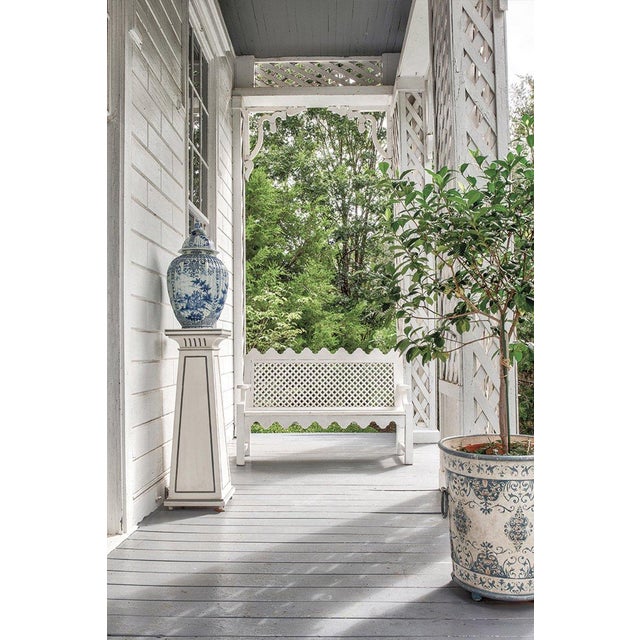 Hand painted heavy tole jardiniere. John Rosselli's "James" Jardiniere for his collaboration with friend, Furlow Gatewood....