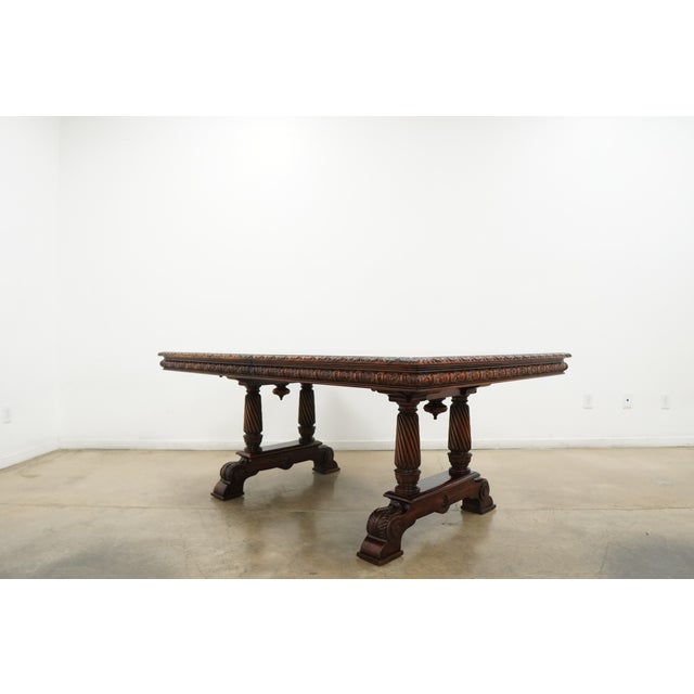 Theodore Alexander Vintage Extendable Mahogany Dining Table Attributed to Theodore Alexander For Sale - Image 4 of 18