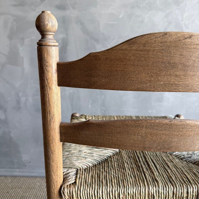 Kalmar White Oak Counter Height Stool With Jute Seat in Warm Brown Finish For Sale In Los Angeles - Image 6 of 7