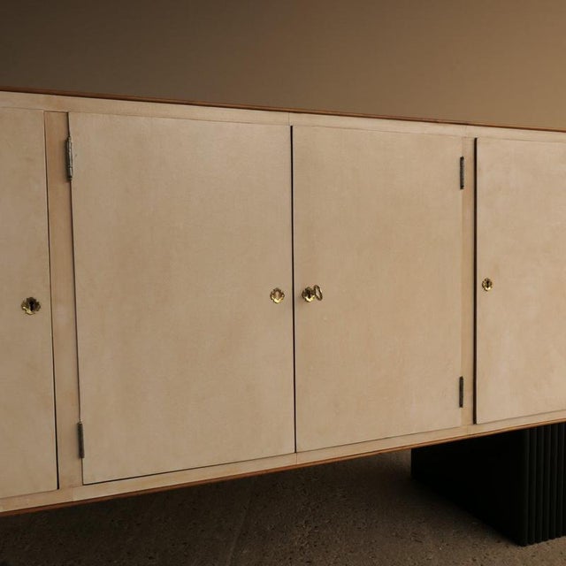 Vintage Fluted Parchment Sideboard, 1950s For Sale - Image 4 of 17