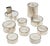 Plain Silver Toilet Set, Set of 9 For Sale