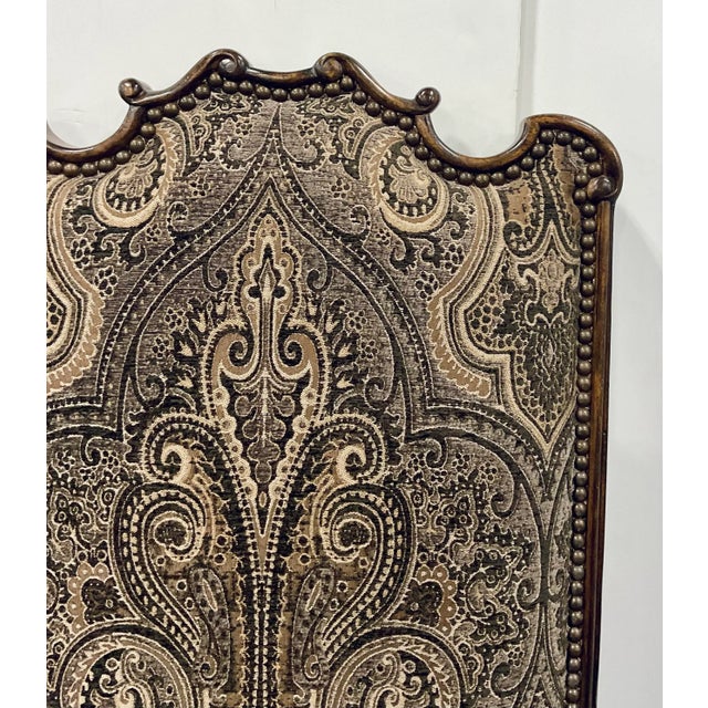 Wood Maitland-Smith Traditional Paisley Dark Wellington Cottage Dining Side Chair For Sale - Image 7 of 7