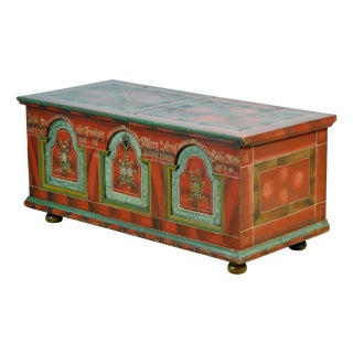 German Folk-Art Bridal Chest, 1829 For Sale