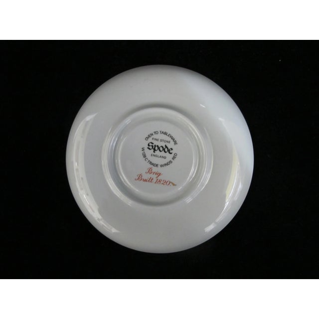 Early 20th Century Spode Copeland Red Trade Winds Brig Eliza 1865 & 1820 Demitasse Cup & Saucer For Sale - Image 5 of 8