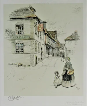 Cecil Charles Windsor Aldin, Spread Eagle Inn, Midhurst, Circa 1930