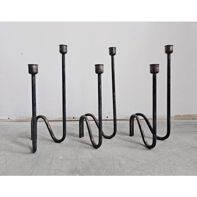 1960s Mid-Century Modern Candleholders attributed to Lino Sabattini, Italy, 1960s, Set of 3 For Sale - Image 5 of 10