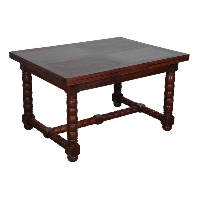 French Extendable Dining Table, 1940s For Sale