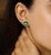 Natural Emerald & Diamond Earring in 18k Gold For Sale - Image 4 of 8